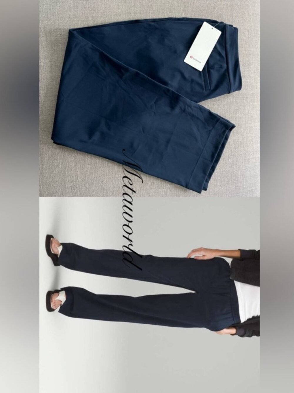 Lululemon Women's Straight-Leg Mid-Rise Pant Luxtreme- Black, Navy, and Brown - Picture 3 of 5